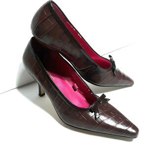 Women’s Isaac Mizrahi For Target Crocodile Skin Print  Tall Heels Size 7 shoes